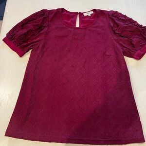 Elegant Burgundy Women's Top